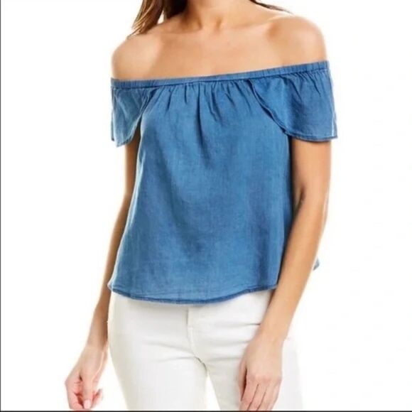 ✨ J. Crew Chambray Off Shoulder Top ✨ - Picture 5 of 8